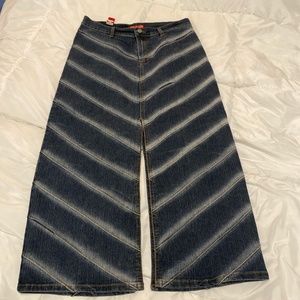 Denim maxi skirt